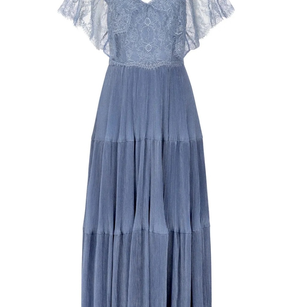 JessaKae Zuri - Dusty Blue Lace Maxi Dress 1X